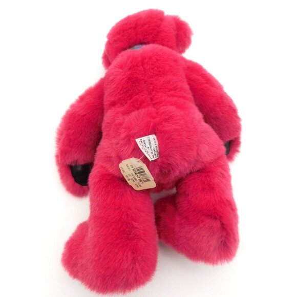 Vintage Gund Victoria's Secret Teddy Bear Plaid Flannel Bow Gold Heart Tag 1992 - Picture 6 of 8